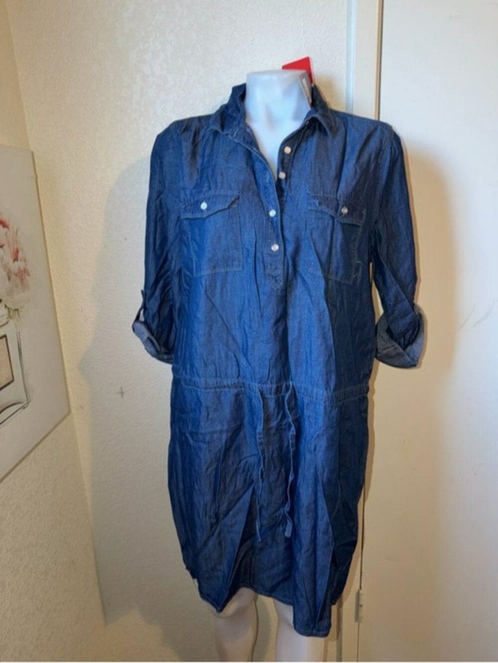 Gloria Vanderbilt Indigo Blue Denim Shirtdress